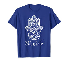 Load image into Gallery viewer, Namaste Hand Hamsa yoga hinduism vedas OHM t shirt
