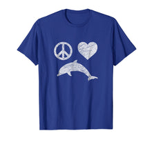 Load image into Gallery viewer, Dolphin Shirt PEACE LOVE DOLPHINS Girls Women Vintage Gift
