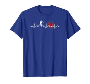 Cute Heartbeat Funny Tennis Player T Shirt Gift