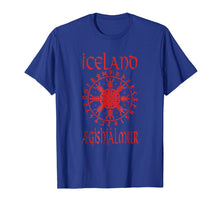 Load image into Gallery viewer, Aegishjalmur Iceland Viking Symbol Helm Of Awe T-Shirt
