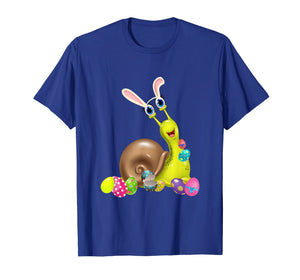 Snail And Bunny Rabbit Hat Easter Eggs Happy Day T Shirt