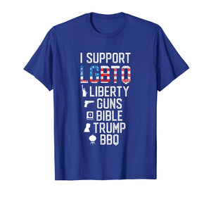 I Support LGBTQ Liberty Guns Bible Trump BBQ American Flag