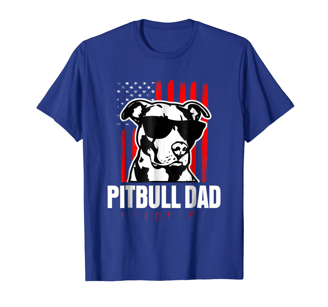 Mens Proud Pitbull Dad Mens T-shirt American Pit Bull Dog shirt