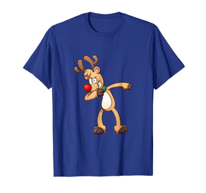 Dabbing Evil Reindeer Santa Christmas T Shirt Holiday Gift