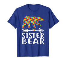 Load image into Gallery viewer, Autism Awareness Sister Bear Arrow Heart Family Tshirt
