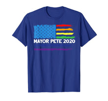 Load image into Gallery viewer, Mayor Pete 2020 rainbow shirt flag buttigieg president tee
