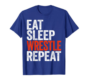 Eat Sleep Wrestle Repeat T-Shirt Wrestling Gift Shirt