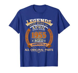 Legends Were Born In April 1955 T-shirt 64th Birthday Gift