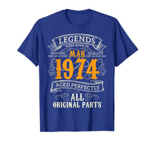 Load image into Gallery viewer, March 1974 Classic Men Women Tshirt. 45th Birthday Gifts
