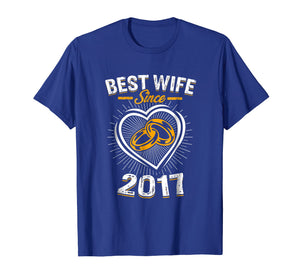 Womens Best Wife Since 2017 2nd Wedding Gifts tshirt