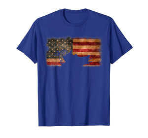 American Flag Airboat Shirt Racing America Gift Idea