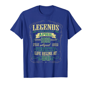 80th Birthday Gifts The Man Myth Legend April 1939 T-Shirt