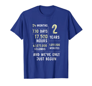 2nd Year Anniversary Apparel Gift T-Shirt for Her or Him