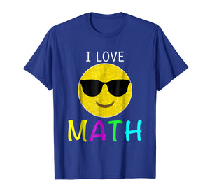 I LOVE MATH TSHIRT FOR TEACHERS EMOJI HEARTS LOVE