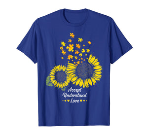 Autism Mom Dad Shirt Gifts Sunflower Autism Puzzle Piece