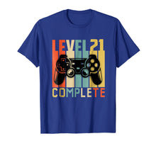 Load image into Gallery viewer, Vintage Retro 21st Birthday Boys Tshirt, Level 21 Complete
