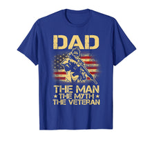 Load image into Gallery viewer, DAD The Veteran The Myth The Legend Vintage USA Flag T shirt
