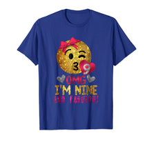 Load image into Gallery viewer, 9th Birthday Shirt For Girls - OMG! I&#39;m Nine and Fabulous
