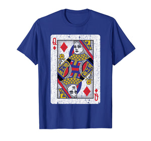 Queen of Diamonds Poker Lover Gifts Playing Card T-Shirt