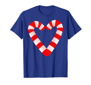 Candy Cane Hearts Tee Christmas Xmas Holidays Santa Gift Tee T-Shirt