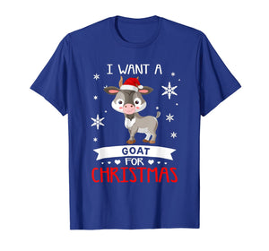 All I Want for Christmas Is A Goat T-Shirt Merry Xmas T-Shirt