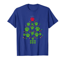 Load image into Gallery viewer, Christmas XMas Tree Super Cute Dog Paws Print Puppy Owner T-Shirt
