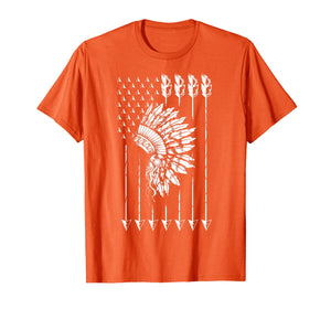 Cool Native American Arrow And Teepee Flag Shirt Funny Gift