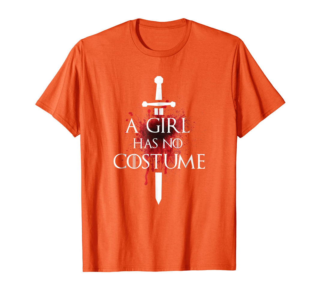 A Girl Has No Costume Halloween Shirt Needle Blood Graphics