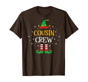 Cousin Crew T Shirt Cute Xmas Elf Party Pajama PJ Matching T-Shirt