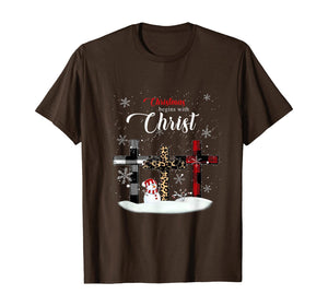 Christmas Begins with Christ Xmas Gift T-Shirt
