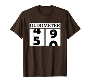 Mens Funny Oldometer 50th Birthday Counting Shirt