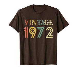 Retro Vintage 1972 T-Shirt 46 yrs old Bday 46th Birthday