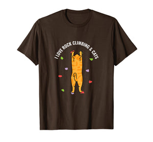 Rock Climbing Cat Tshirt Cute Birthday Gift Lover Shirt