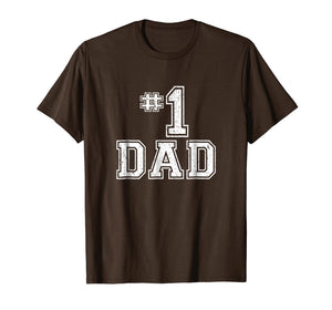 #1 Dad Number One Father's Day Vintage Style T-Shirt