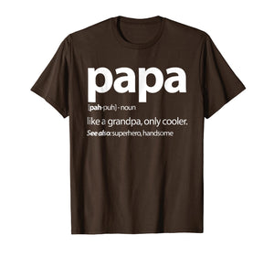 Papa, Like a Grandpa Only Cooler Family T Shirt