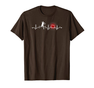 Cute Heartbeat Funny Tennis Player T Shirt Gift