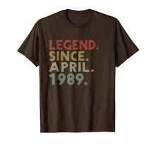 Load image into Gallery viewer, Legend Since April 1989 Shirt 30th B-day Gift Decorations
