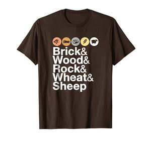 Brick, Wood, Rock, Wheat, & Sheep T-Shirt