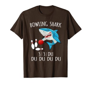 bowling Shark 3 Du Du Du Funny Shark bowling T-shirt