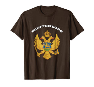 Montenegro T-shirt Coat of arms Tee Flag souvenir Podgorica