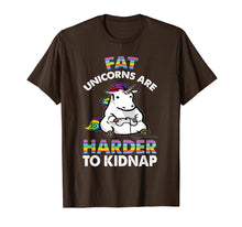 Load image into Gallery viewer, Fat Unicorns Are Harder To Kidnap Funny Unicorn T-shirt

