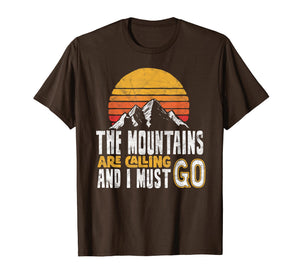Mountains Are Calling & I Must Go Retro Vintage T-Shirt