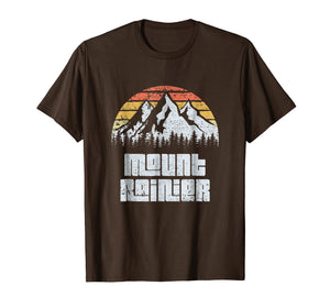 Mt. Rainier National Park Washington Mountains Retro T-shirt