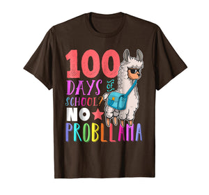 100 Days of School No Probllama Llama Shirt Llama Gift Girls