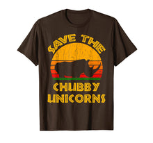 Load image into Gallery viewer, Save the Chubby Unicorns T Shirt Rhino Lover Gift Tee

