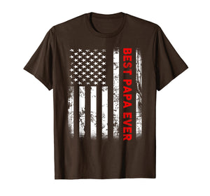 Best Papa Ever American Flag Tshirt Gifts For Dad Father