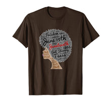 Load image into Gallery viewer, Juneteenth Natural Hair Afro T-Shirt for Black Women
