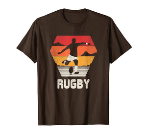 Rugby T Shirt Retro Vintage 70s 80s Style Rugger Gift