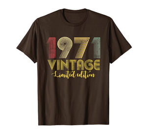 Vintage 1971 T-Shirt Born in 1971 Retro 48th Birthday Gifts