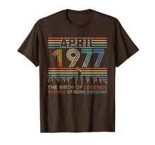 Load image into Gallery viewer, April 1977 T-Shirt 42nd Birthday Gifts 42 Year Old TShirt
